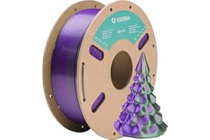 ‎ENISINA Silk PLA Filament 1.75mm, ENISINA Seidig Glänzendes 3D Drucker Filament PLA, Maßgenauigkeit +/- 0.03mm，1kg / 2.20lb (Amethyst & Grün)