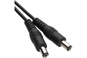 kenable DC-kabel 2,1 mm x 5,5 mm hane till hane strömkabel för lågspänningsenheter LED-skyltar solcellsutrustning 2 m [2 mete