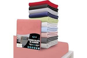 Dreamzie Sabanas 200x200 Ajustable - Algodon Oeko Tex Certificado - Rosa - Sabana Bajera 200x200 Ajustable Algodon 100% Jersey