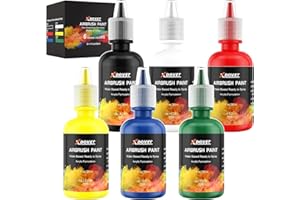 XDOVET Model Making Paints Airbrush Set 6 colores/30ml, pintura para aerógrafo incluida Colores mates, resistentes al agua y de secado rápido para artistas, principiantes y estudiantes.