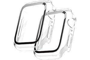 yunus aras 2-Pack Apple Watch Screen Protector, apple watch case, apple watch cover, 41 mm for Series 9 (2023) Series 8/7, Ultra Thin Shockproof Protective Cover (transparent+transparent)