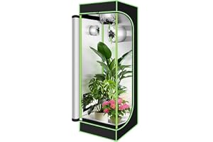 Sonnewelt Growtält, 600D oxford 40 x 40 x 120 cm, odlingstält, ljustätt och vattentätt, växtskåp, luftigt växthus, growroom f