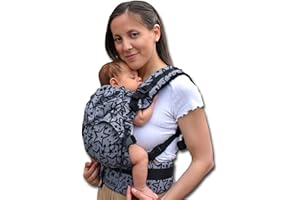 BABYMONKEY Regolo Baby Monkey Marsupio neonato ergonomico, porta bebe, stelle nero, zaino porta bambino e neonato (0-24 mesi)
