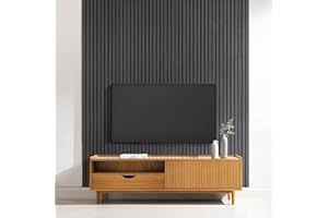 Home Treats Wall Panel Wood Slat | Decorative Wooden Panelling 3D Slatted Acoustic Sound Absorbing Ceiling or Wall Slats (Grey Oak, 300 x 60cm (3 Pack))