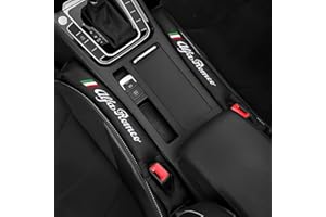 HENGYUESHANG 2 pezzi per auto in similpelle per auto distanziatori universali compatibili con Giulia Mito Giulietta Stelvio 159 Brera Spider Tonale Accessori