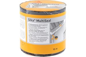 SIKA - Banda autoadhesiva bituminosa Multiseal - Gris - Soporte múltiple - Para reparación de cubiertas y fisuras en edificios - 10m x 150mm