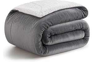 KANKAEU Coperta Pile e Sherpa 220x240 cm, 550 GSM Ultra Morbida e Calda, Coperta Invernale Matrimoniale Reversibile a Doppia Faccia, per Letto e Divano, Lavabile in Macchina, Regalo Perfetto