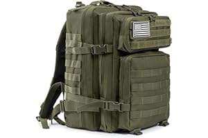 Clever Kangaroo Multi-Use Army Bag Military Rucksack 45L Waterproof Tactical Backpack Backpack men's Molle Backpacks Large Assault Pack for Outdoor Trekking, Camping, Hiking