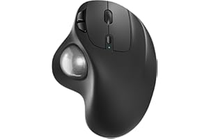 Nulea M501 Wireless Trackball Mouse, Rechargeable Ergonomic Mouse, Precise and Smooth Tracking, 3 Device Connection (Bluetooth or 2.4G USB Receiver), Compatible with Mac, Windows