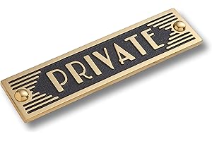 The Metal Foundry Private Metal Door Sign. Art Deco Style Home Decor Accessories Door Or Wall Brass Plaque. Handmade In England.