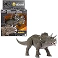 Jurassic World Hammond Collection Dinosaur Action Figure Toy, Juvenile Triceratops Premium Movie Design with Glass Eyes & 14 Points Articulation, JDJ07, [Mehrfarbig]