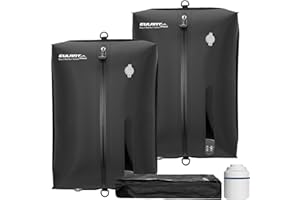 EULANT 2 szt. Próżniowa torba podróżna z pompką, wielokrotnego użytku, torby próżniowe na ubrania, pokrowce do przechowywania walizki, plecaka, z zamkiem błyskawicznym IPX8