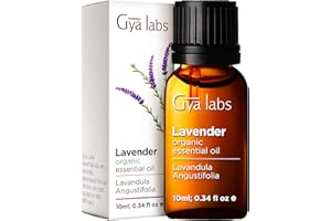 Gya Labs Organic Lavender Essential Oil for Diffuser & Skin - Organic Lavender Oil for Aromatherapy & Feelings of Relaxation - Lavender Oil Organic for Hair (10ml)