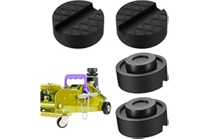 SIYURONGG Juego de 4 Almohadillas de Goma para Gato Hidráulico 65mm, Adaptadores Universales para Coches, SUV y Camiones, Accesorios para Elevadores y Soportes