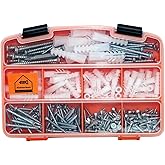 Netzerkoz All Essential Fasteners 320Par&ccedil;a 12 &Ccedil;eşit Vida Seti, D&uuml;belli Sunta Vidası Seti,matkap Ucu Bits U&ccedil; Ve Takım &Ccedil;antası