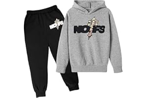 FUXINGHUAYA Nofs 2 Piezas Chándal Nofs Niño Chandal Niños Otoño Invierno Sudadera con Capucha y Jogger Pantalones Niños Conjunto de Ropa Deportiva para 2-15 Años