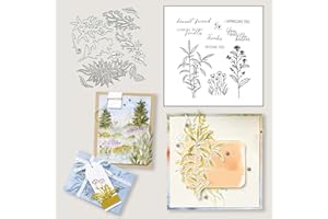 ASDNJYKNA 2024 Neue Metall Schneiden Sterben Und Stempel Set Blumenmuster Für DIY Geburtstage Scrapbooking Kunst Handwerk Glückwunschkarte (T6944-Stempel und Stanzformen Set)