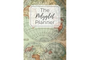 The Polyglot Planner - 3 Month Undated Language Learning Planner, 200 Pages, Student Calendar, White, A5