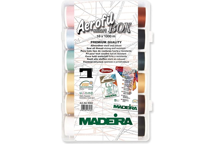 MADEIRA Aerofil 91268063 Smartbox 120 18 Spule Set, 1100 YD (Generalüberholt)