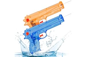 Chalyna 2 Pack Mini Water Guns Red Potato Pistol Plastic Toy Pistol for Adults Beach Pool Outdoor Activities Birthday Party Supplies(Bright Style)