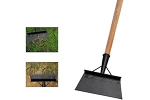 HONMOK 23cm Pelle de Jardin Multifonctionnelle Noire Pelle Plate en Acier Pelle de Nettoyage pour Agricole Désherbage Jardinage Multifonction Outil Maison Ferme