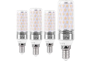 SanGlory Bombilla LED E14 Luz Blanca Cálida 2700K, 12W Bombillas LED Maíz E14 Equivalente a 100W Halógena Bombilla, 360° Ángulo, AC 175-265V, Sin Parpadeo, No Regulable, Paquete de 4