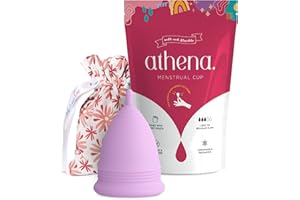 ATHENA CUP Athena Menstrual Cup One-Pack, Period Cups for Regular to Heavy Flow (Size 2 Large) - Soft Reusable Menstruation Cup - BPA Free Feminine Silicone Cup - Easy to Use and Clean Tampon and Pad Alternative (Solid Purple)