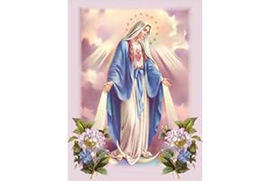 YSCOLOR Diamond Painting 5D Diy Pittura Diamante Pieno Tondo Trapano Madonna Religiosa Ricamo 3D Punto Croce Regalo Decorazioni Per La Casa 30X40cm