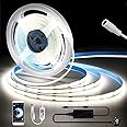 INDARUN Smart WiFi Neutral White Cob Led Strip Light 4000K DC12V 5A, Dimmable Led Strip Set with APP Control, 5m Led Tape Light Kit 320LEDs/Meter for Home Decoration