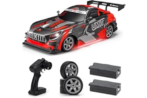 ACAMMZAR Coche Teledirigido, 1:16 25KM/H RC Drift Coche, 2.4GHz 4WD Drift RC Car,con Luces LED, 2 Pilas, Coche Teledirigido para 4 5 6 7 8 Niñas Adultos Regalos
