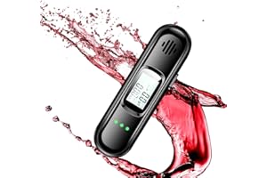 Wvoillty Etilometro Polizeigenau, Etilometro Ricaricabile, con Display LCD Blu Digitale, Rilevatore di Alcool Portatile, per Uso Professionale e Personale