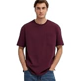 Cep Detaylı Mor Basic Tiş&ouml;rt Loose Fit/Bol Rahat Kesim 066248-70670