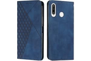 KOUYI Funda para Huawei P30 Lite, PU Cuero Flip Folio Carcasa [Magnético][Soporte Plegable][Ranuras para Tarjetas],Capa Tipo Libro Flip Case Wallet,Antigolpes Cover (Azul)