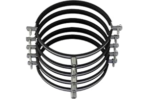 DUTCH ENVIRONMENT CORPORATION DEC Pack 5 Abrazaderas metálicas para tubo, abrazadera metálica Isofonicas | abrazadera de acero | grandes diámetros | abrazadera para pared tubos con tornillo (160mm)