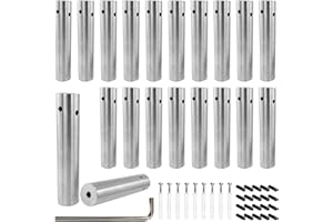 BLIKA 20 Pack Wire Trellis Kits, 100mm Stainless Steel Hubs, Wire Trellis System for Climbing Plants,Vines,Green Wall,T316 Stainless Steel Invisible Cylindrical Espalier Cable Trellis System