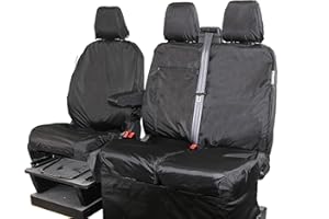 WATERPROOF SEAT COVER CO Tailored Waterproof Heavy Duty Seat Covers to fit the Ford Transit Custom 2013-2023 | Driver & Double Passenger
