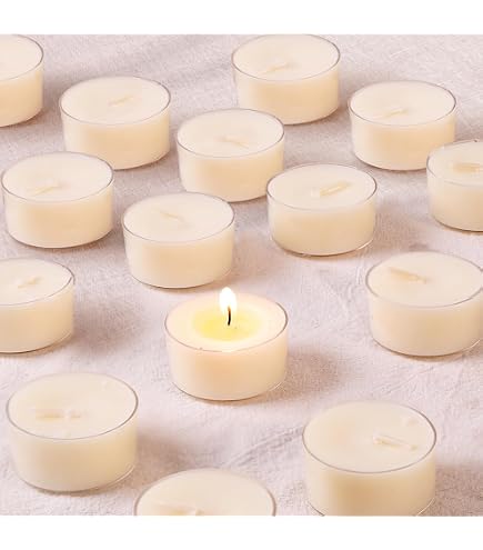 Lumini Profumati Pajoma Modern Line – 30 Pezzi – Fragranza Mela E Cannella – Durata 4 Ore Cad. – Altezza 1,5 Cm