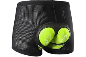 Ulhnei Fahrradhose Herren Radunterhose 5D Gepolstert Kurz Radlerhose Atmungsaktive schnelltrocknende stoßfeste Fahrrad Unterhosen Radhose Fahrradunterhose