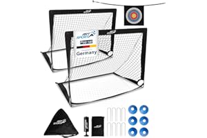 ArtSport But de Football Pop-up Goal Master – Set de 2 avec Accessoires – Pliable & prêt à Jouer – 2 Cages de Foot pour intérieur & Jardin