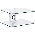 Goldline Sky Box Wall Mount, DVD Wall Shelf, DVD Wall Bracket and 2 x Floating clear glass shelves