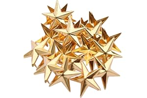 Trimming Shop Étoile Clous Griffe Rivets, Nailhead Punk Décoratif Main Presse Pointes pour DIY, Scrapbooking, Gothique & Accessoires Mode, 10mm, Doré, 100pcs