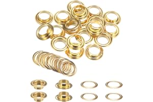 QUARKZMAN Öljetter för presenningar 12 mm med brickor guld 20 set för tyger