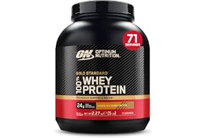 ON Gold Standard 100% Whey, vassleproteinpulver för muskeltillväxt och återhämtning med naturligt förekommande glutamin och B