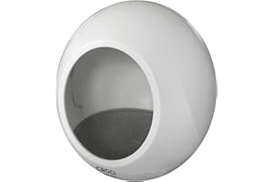 Croci Domus - Cuccia Gatto Interno 43 X 45,5 Cm - Casetta Per Gatti Chiusa, Automatica, Intelligente e Calmante Grazie al Letto con Temperatura Regolabile e ai 5 Suoni Rilassanti Integrati