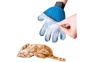 SEMINISMAR Waschhandschuh für Katzen,Katzenhandschuhe,Katzenhandschuh Fellpflege,Katzenhandschuh Bürste,Fellpflegehandschuh aus Silikon Handschuh,Katzenbürste,Hundebürste,Pflegehandschuh für Haustiere,1 blau