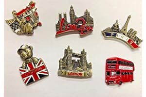 DEALBOX 3D 6 PCS Fridge Magnet Paris NewYork London Bus England souvenirs fridge Uk Stock