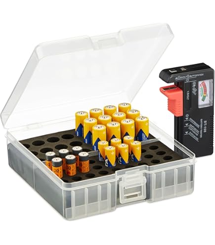 C Batteries Linkidea Hard Battery Storage Container, Organizer