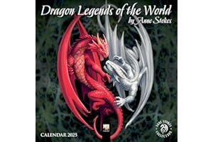 FLAME TREE GIFT Anne Stokes: Dragon Legends of the World Mini Wall calendar 2025 (Art Calendar)