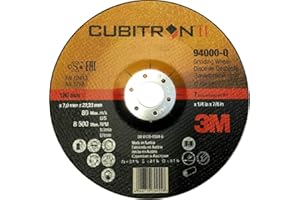 3M CUBITRON II 3M™ Cubitron™II Depressed Centre Grinding Wheel, Type 27, 115 mm x 7 mm x 22.2 mm, 1 Wheel / Box