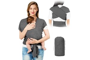 AOOWU Baby Wrap, Baby Wrap-bärare, lätt handsfree bärsjal, stretchig spädbarnsinlindning, justerbara småbarnsbärare, spädbarnsbärsjal